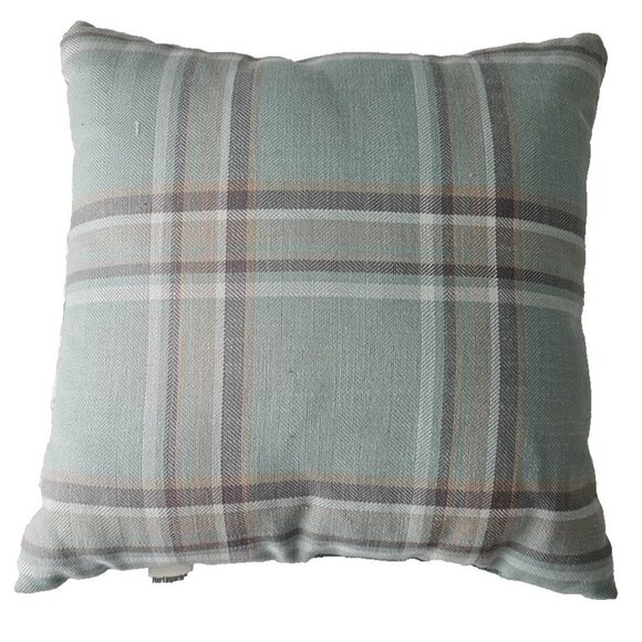 Pier 1 Imports Plaid Throw Pillow, Green Multi, 16", Decorative Accent Cushion - Picture 1 of 5